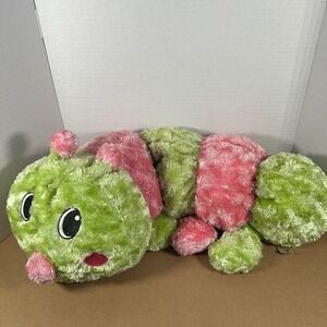 Dan Dee Caterpillar Plush Toy Kids 30in Green Pink Good Rose Swirl Stuffed Toy